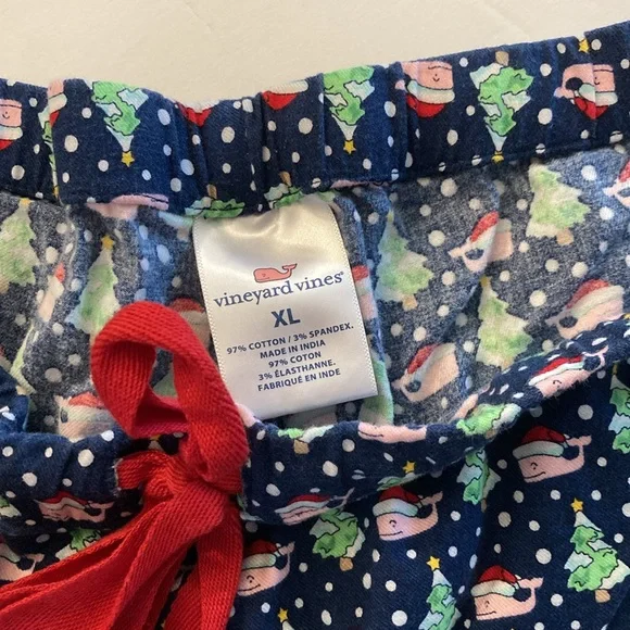 Vineyard Vines Festive Navy Pajama Pants - Picture 2 of 8